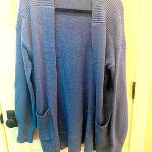 Nordstrom Treasure and Bond beautiful long blue sweater cardigan -M